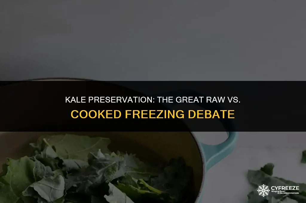 is it better to freeze kale raw or cooked