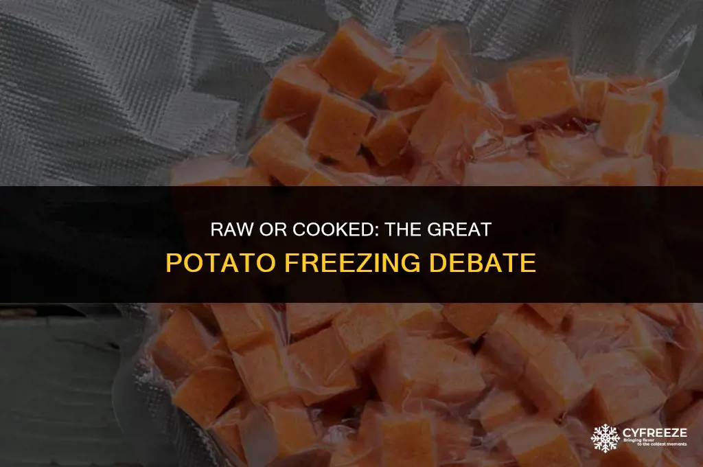 is it better to freeze potatoes raw or cooked