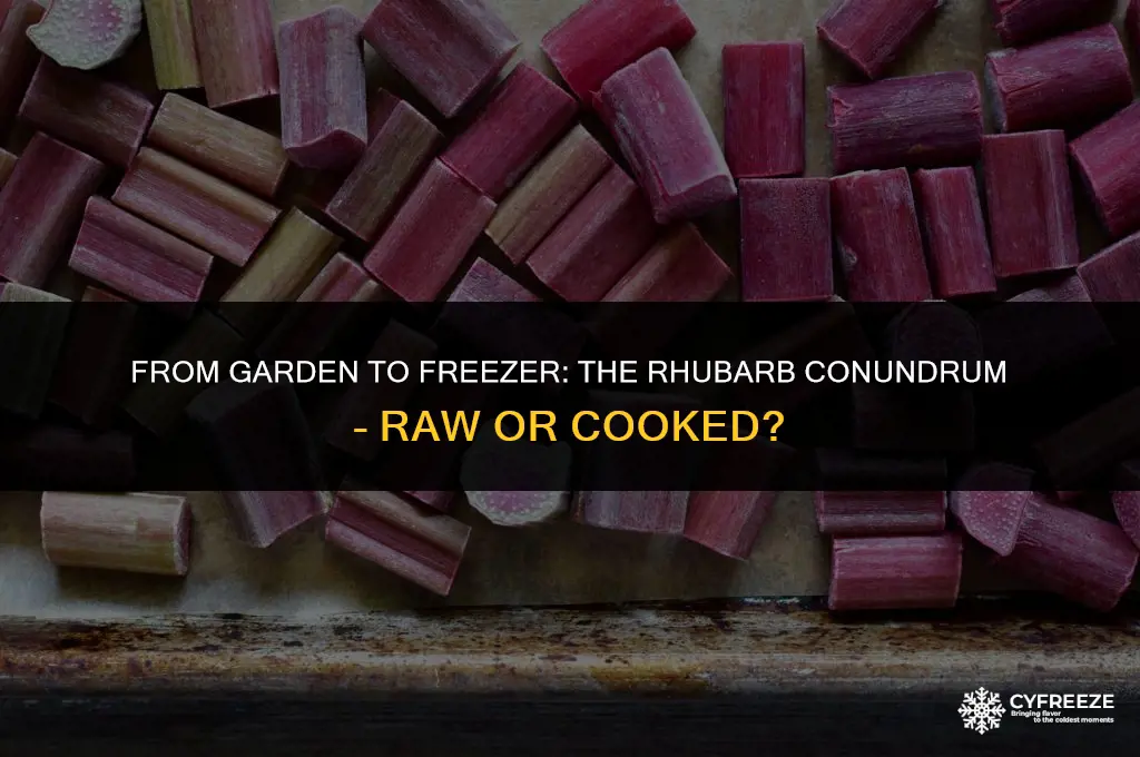 is it better to freeze rhubarb raw or cooked