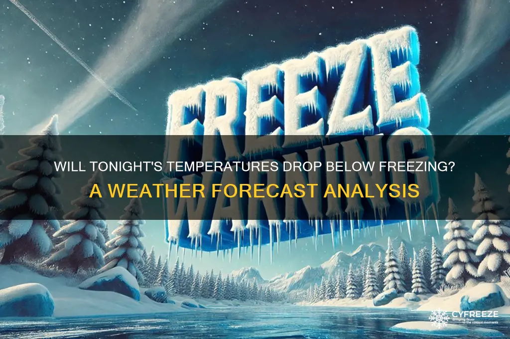 is it going to get below freezing tonight