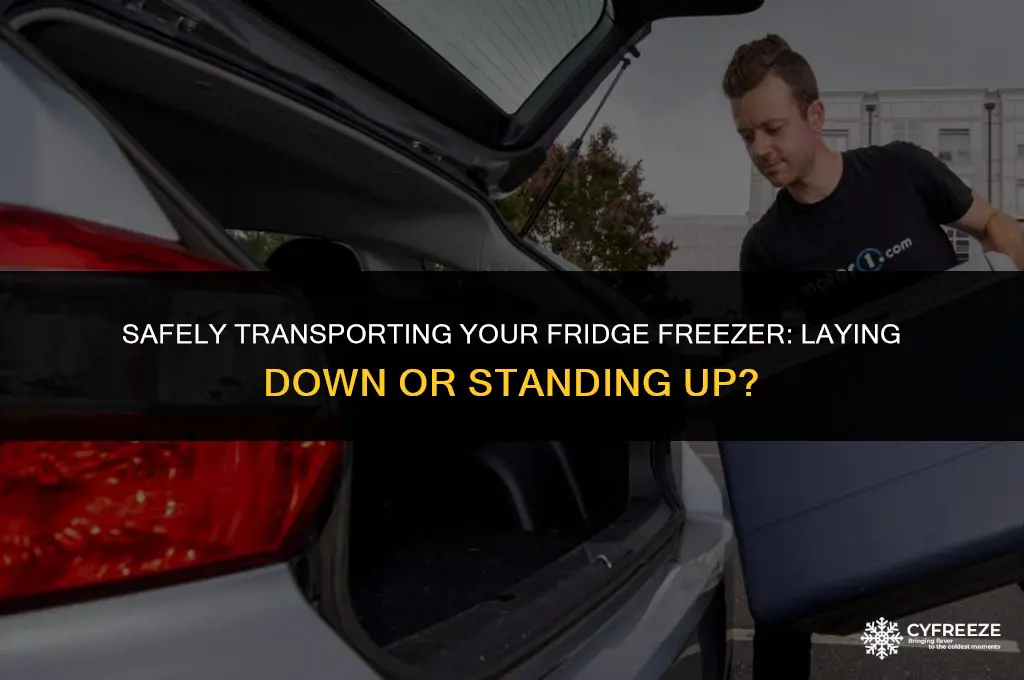 is it ok to transport a fridge freezer laying down