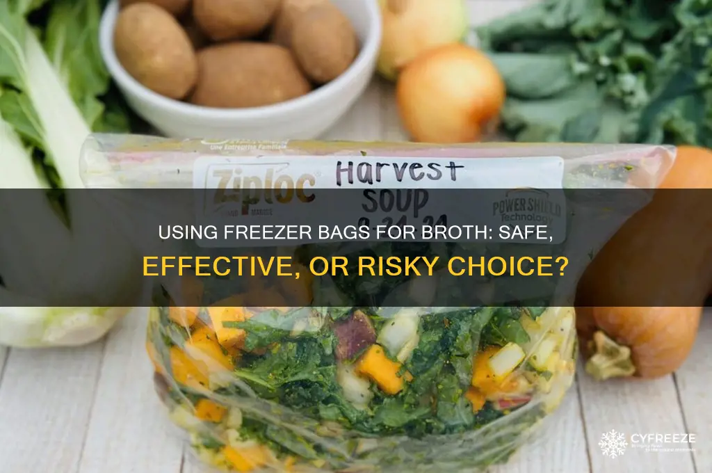 is it ok to use freezer bags for broth