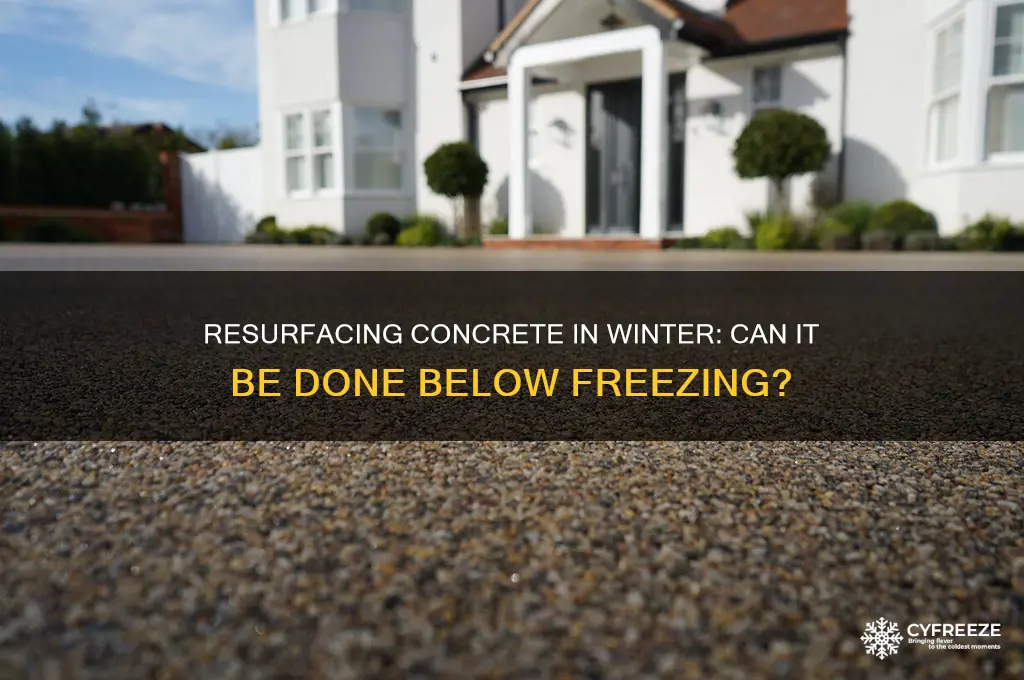 is it possible to resurface concrete in below-freezing temperatures