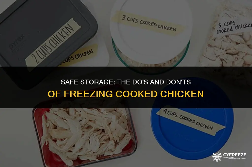 is it safe to freeze cooked chicken