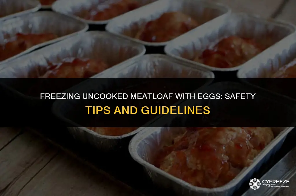 is it safe to freeze uncoomed meatloaf contains eggs etc