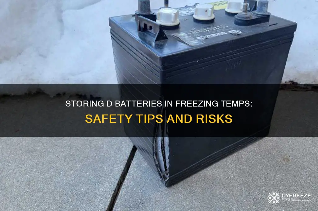 is it safe to store d batteries in freezing temperatures