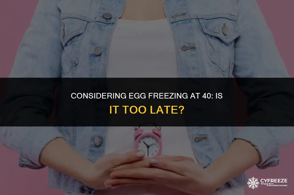 is it too late to freeze eggs at 40
