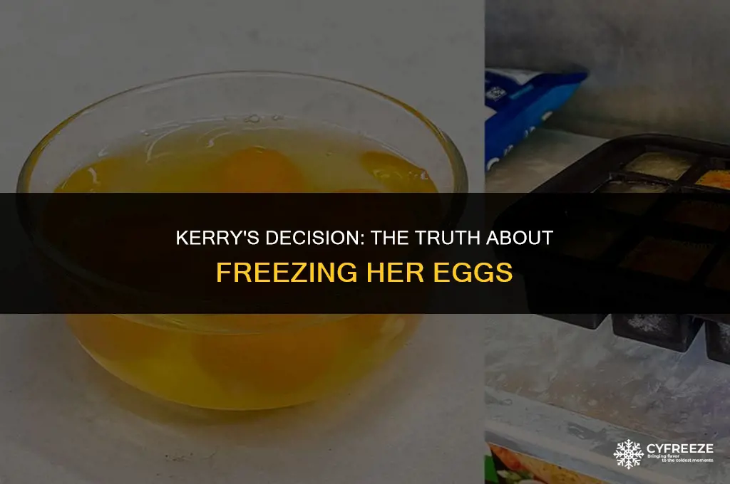 is kerry really freezing her eggs