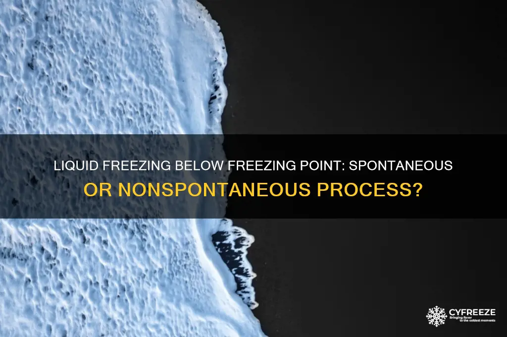 is liquid freezing below its freezing point spontaneous or nonspontaneous