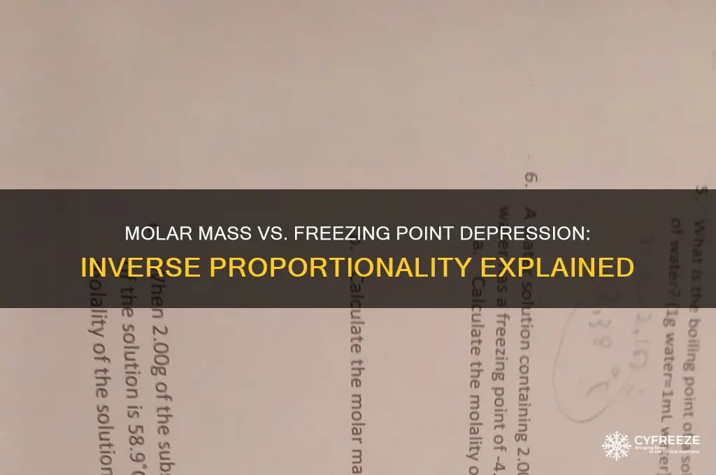 is molar mass inversly proportional to freezing point of depression
