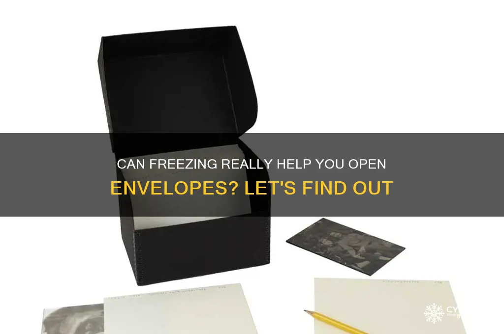 is ot true you can open envelop using freezer