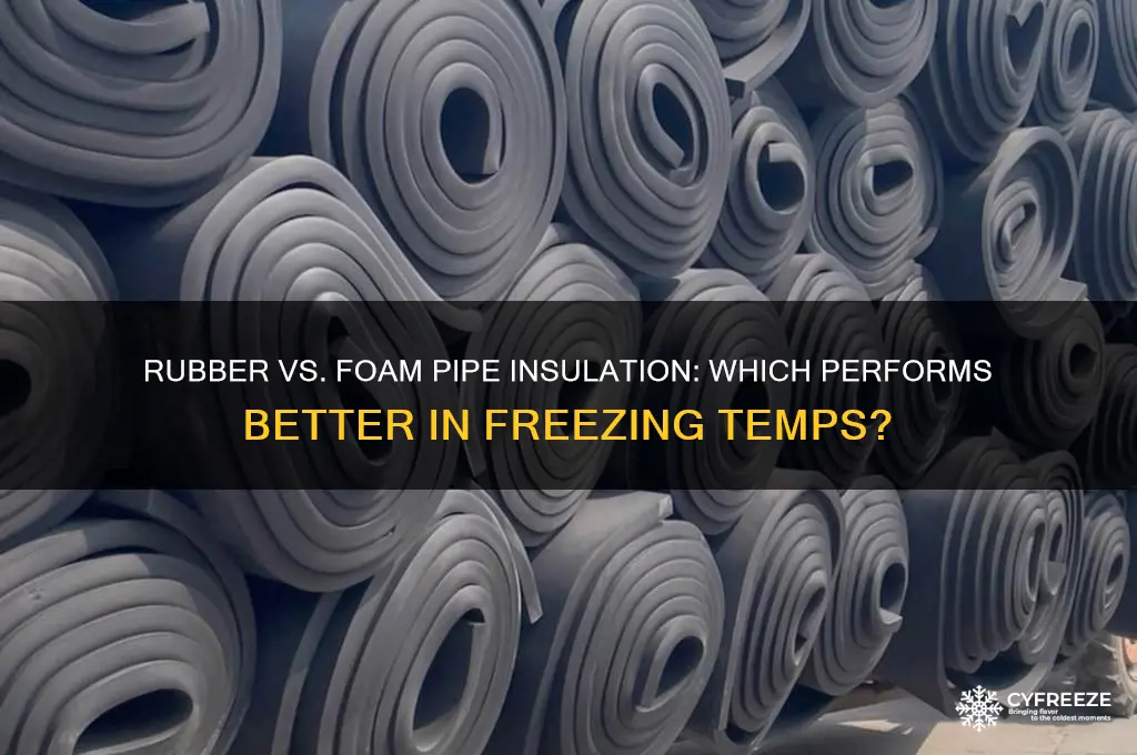 is rubber or foam pipe insulation better for freezing temperatures