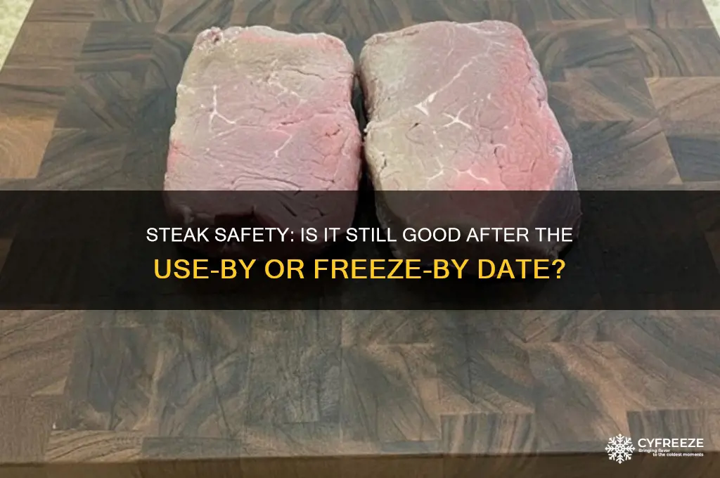 is steak good after use or freeze by date