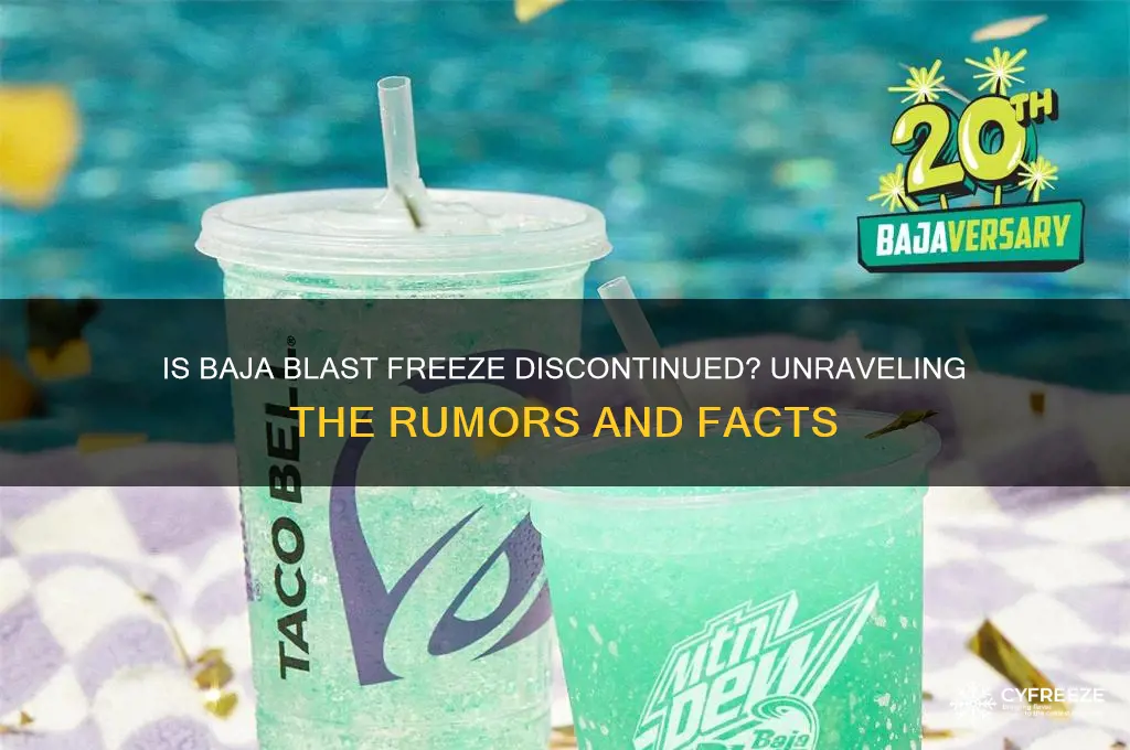 is the baja blast freeze getting removed