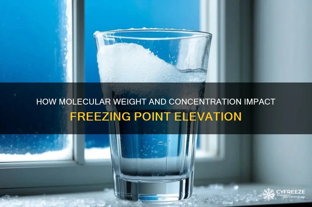 is the freezing point higher with larger molatiry