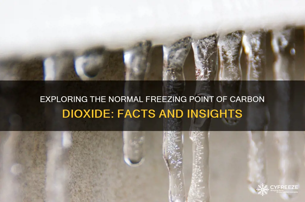 is there a normal freezing point for carbon dioxide