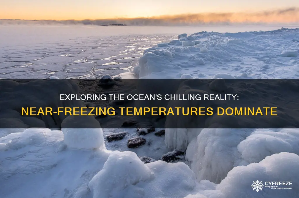 is vast majority of ocean volume near freezing temperature