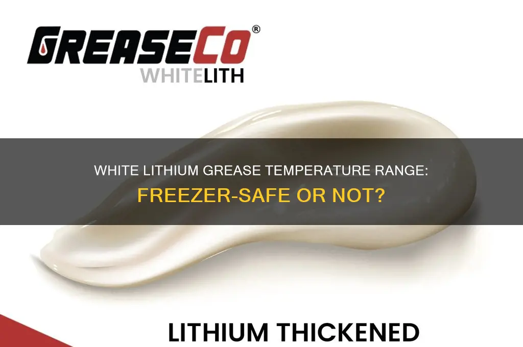 is white lithium grease temperature range ok for freezer