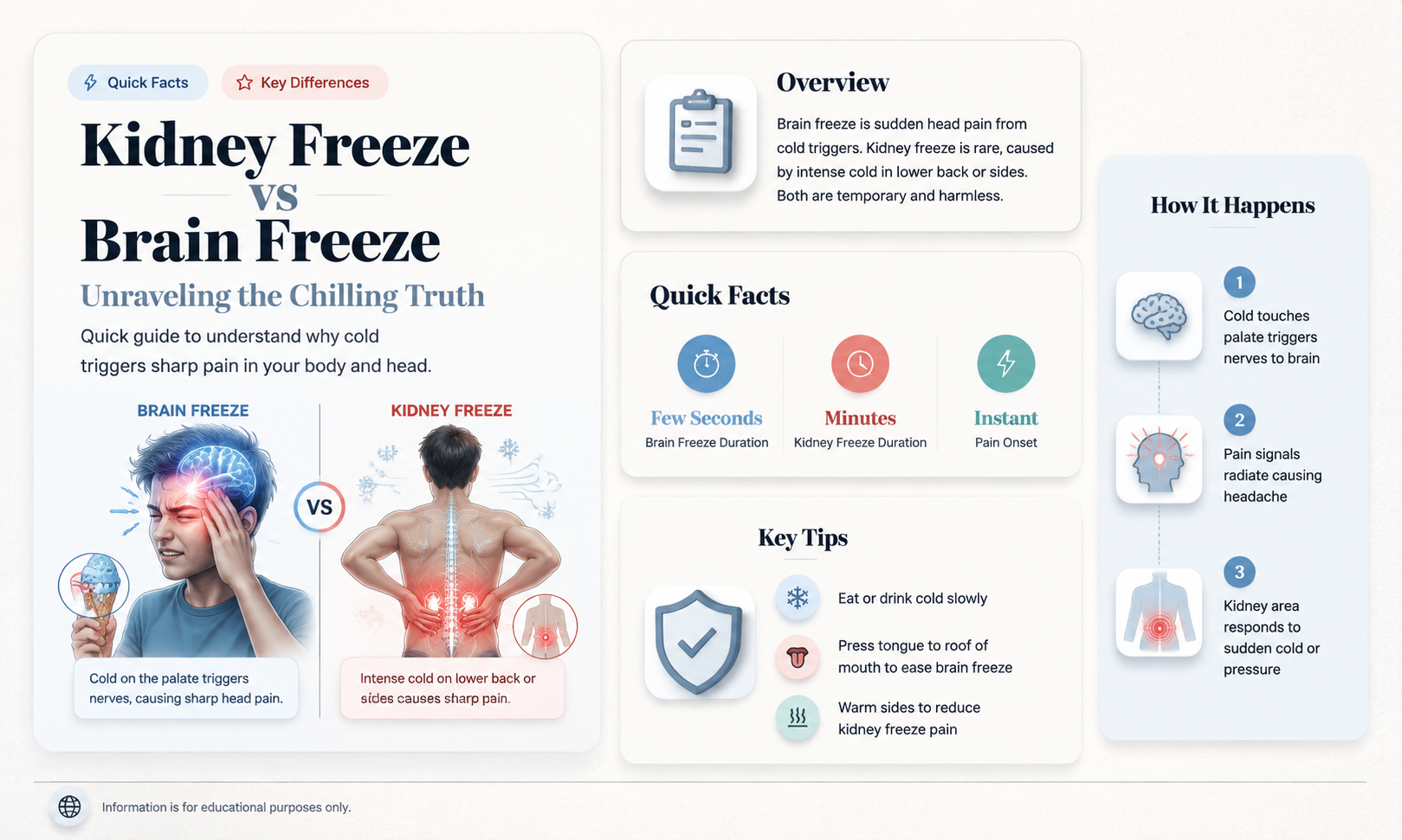can you get a kidney freeze like a brain freeze