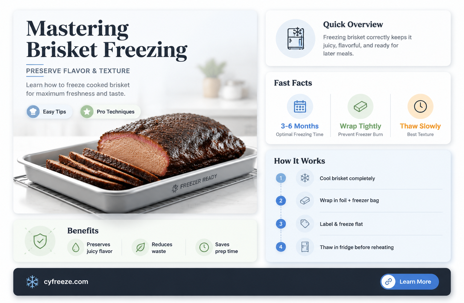 can you freeze cooked brisket