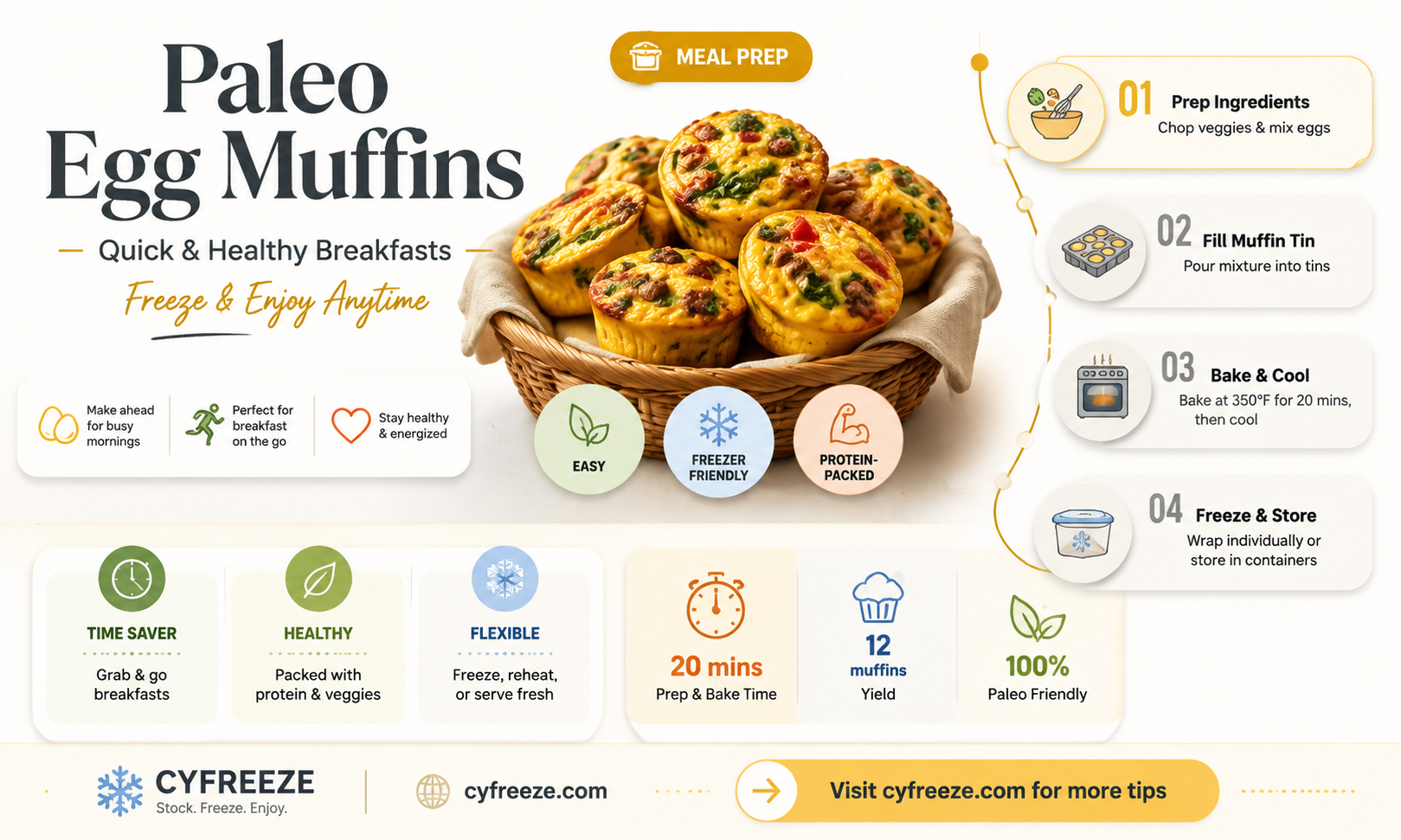 can you freeze egg muffins paleo