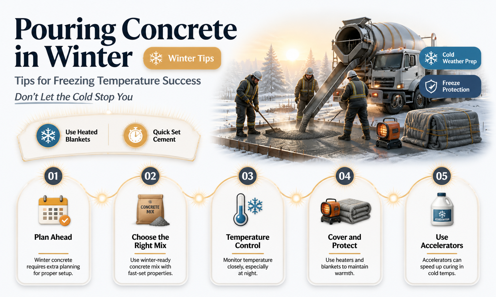 can you concrete in freezing temperatures