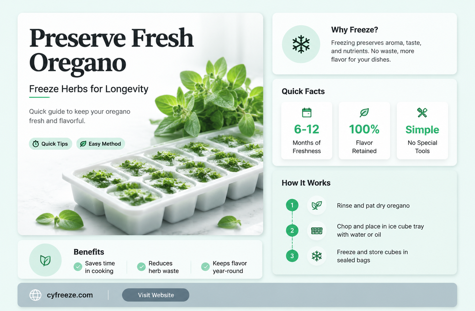can you freeze fresh oregano