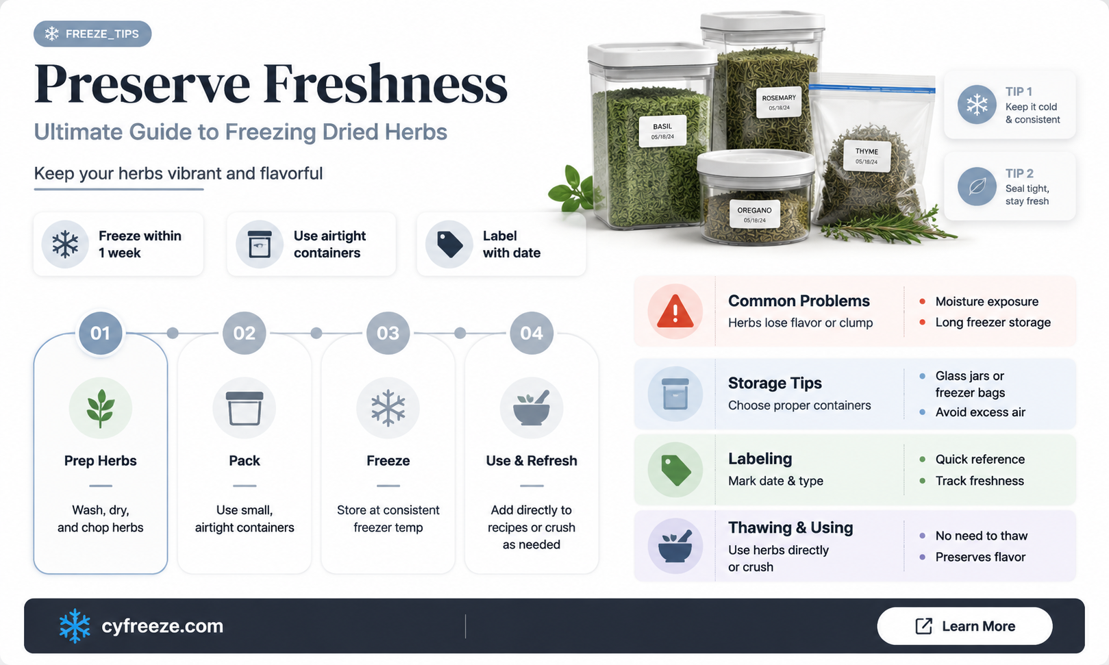 can you freeze dried herbs
