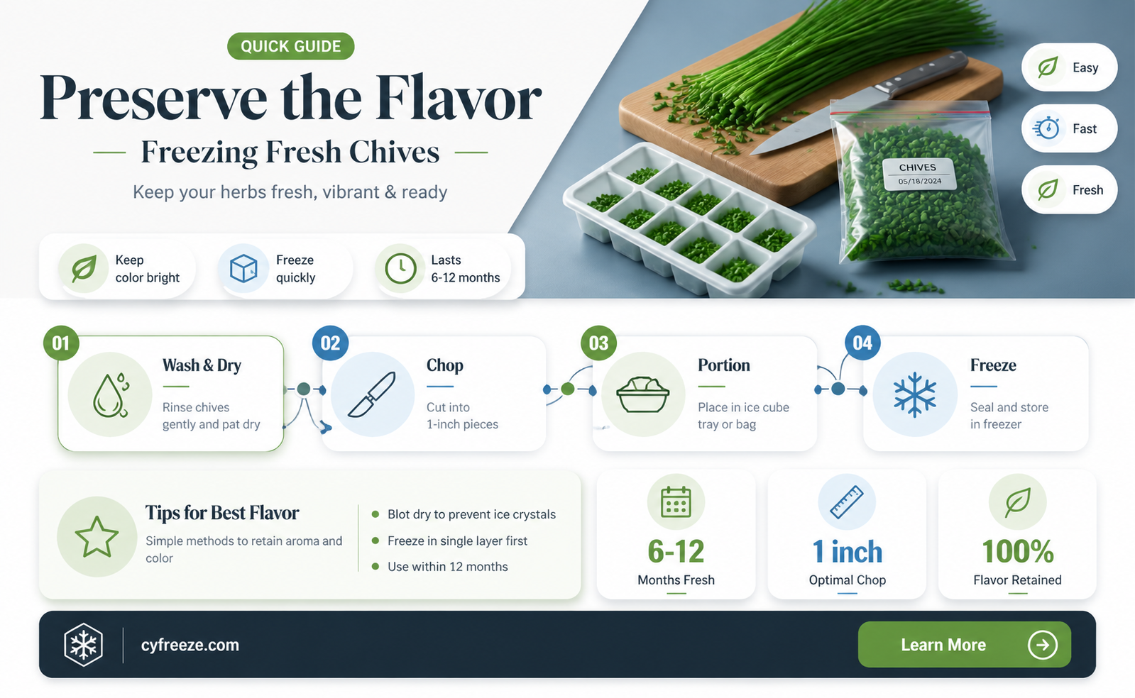 can you freeze fresh chives