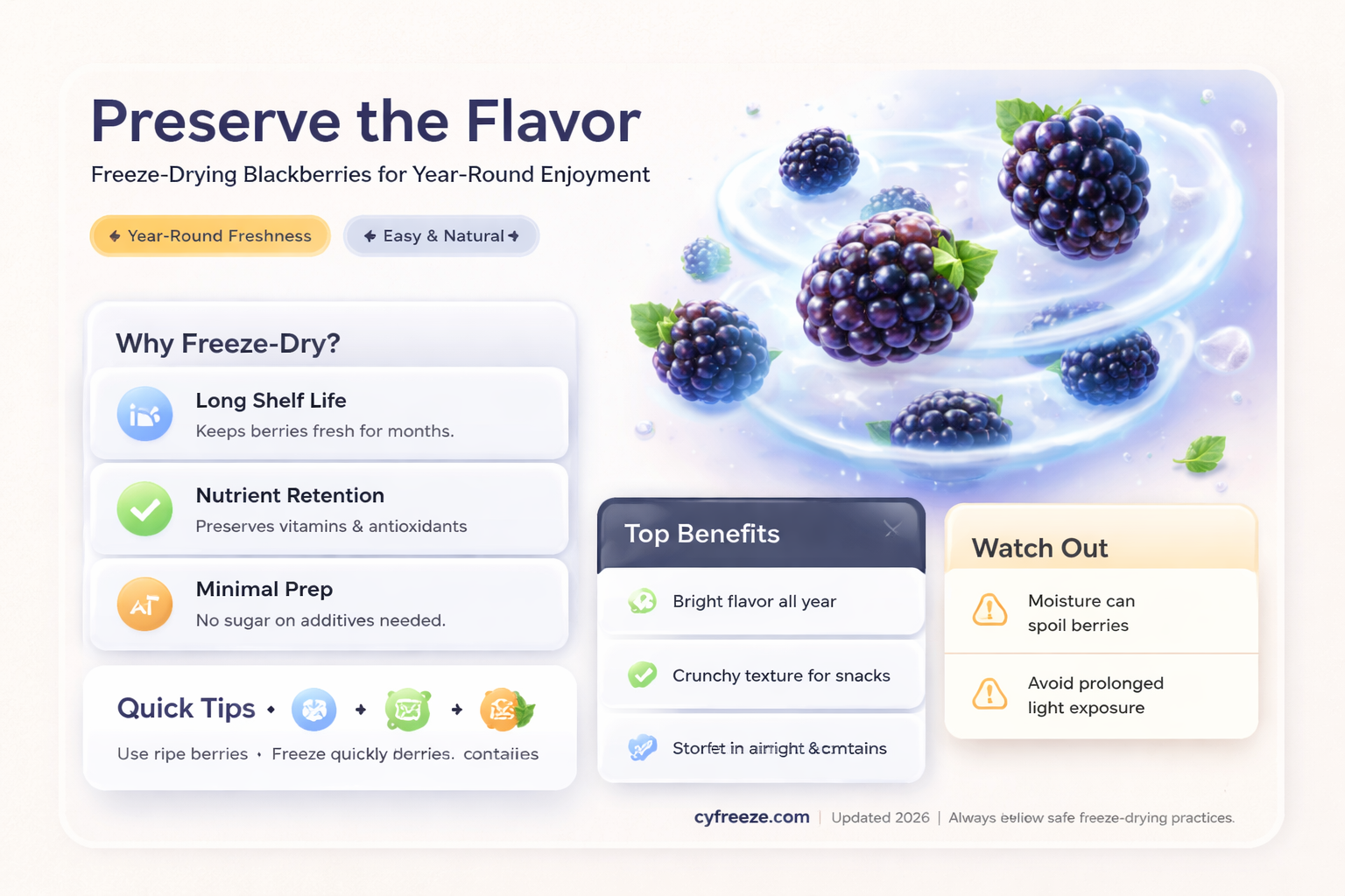 can you freeze dry blackberries