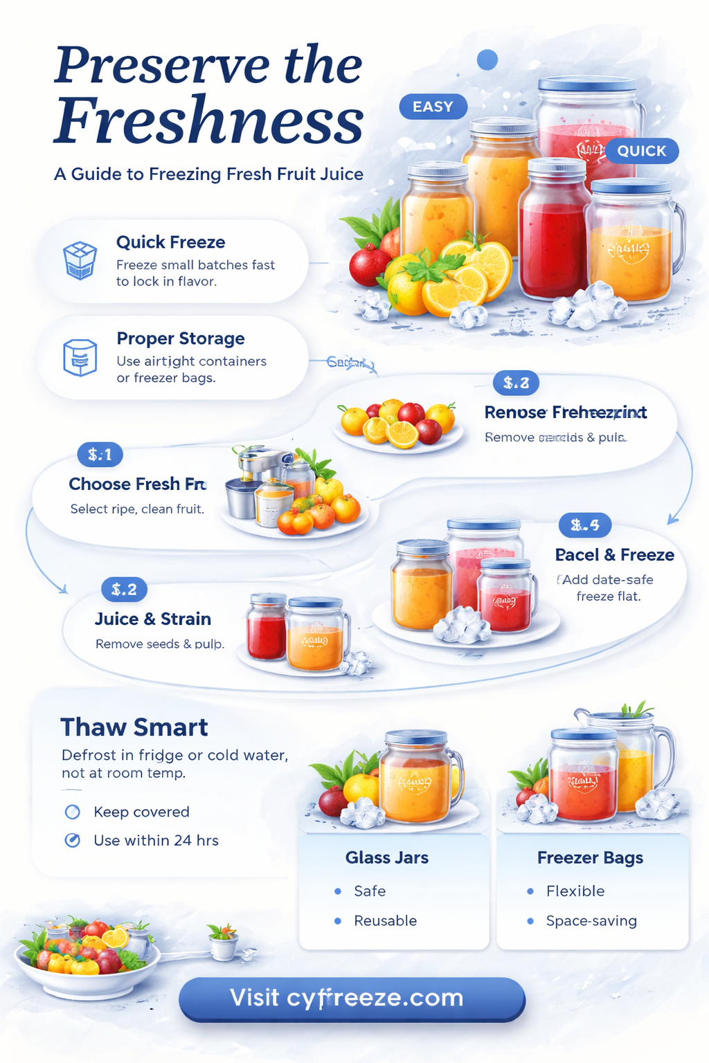 can you freeze fresh fruit juice