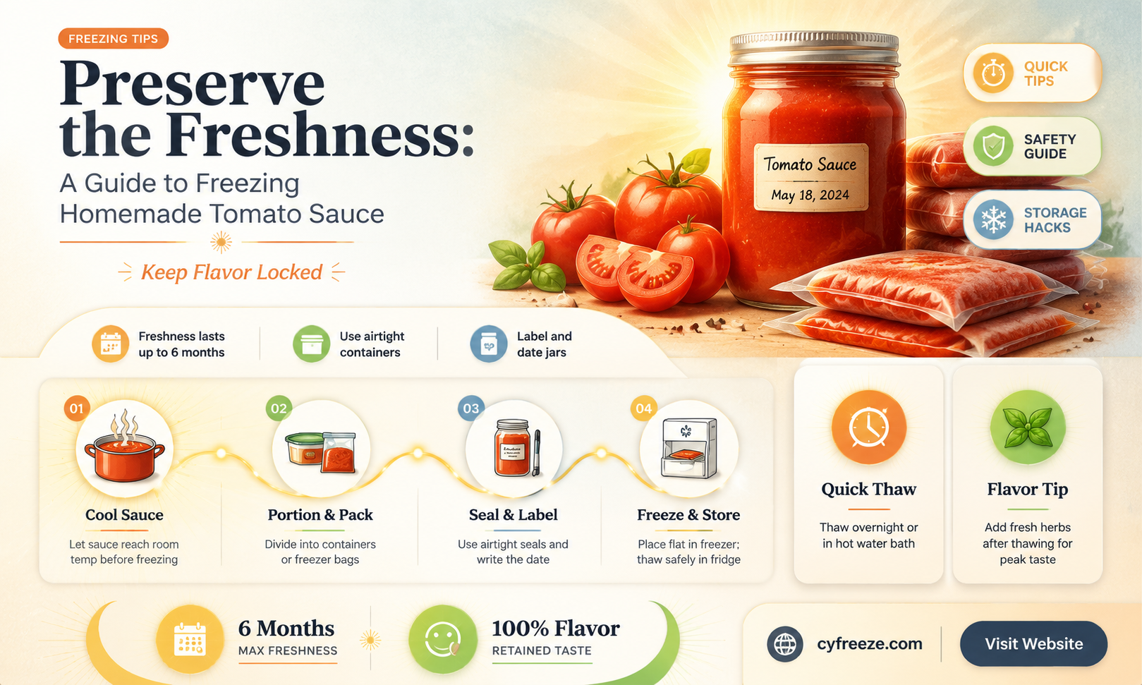 can you freeze fresh tomato sauce
