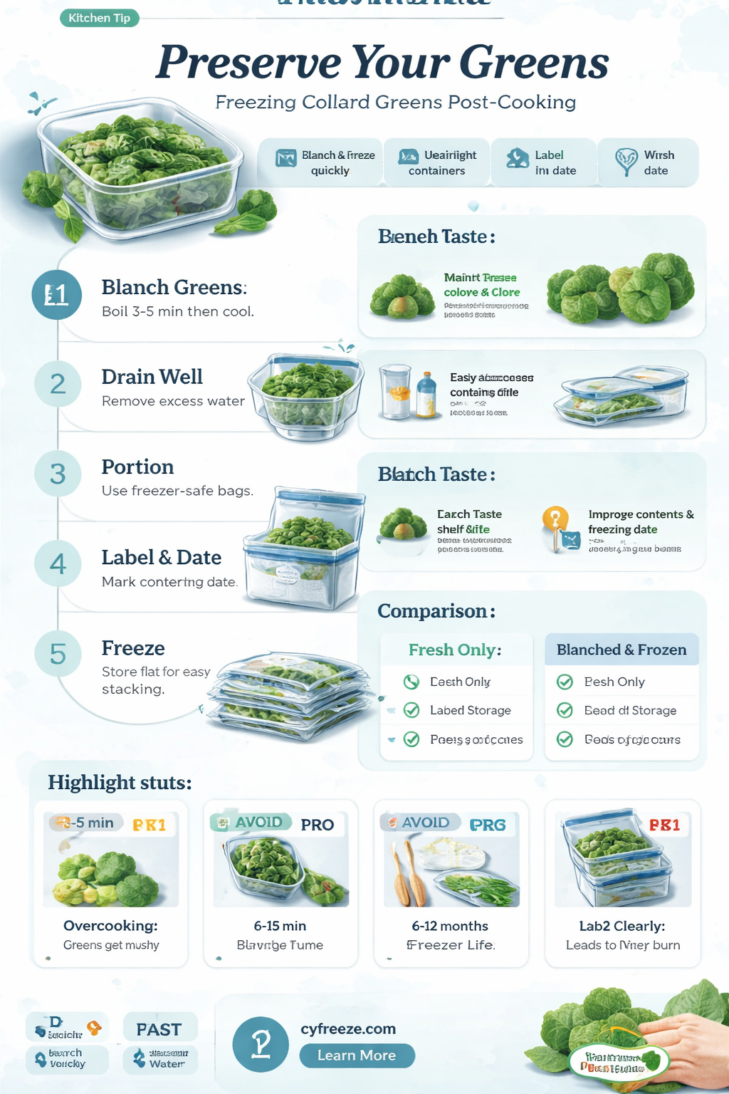 can you freeze collard greens after cooking