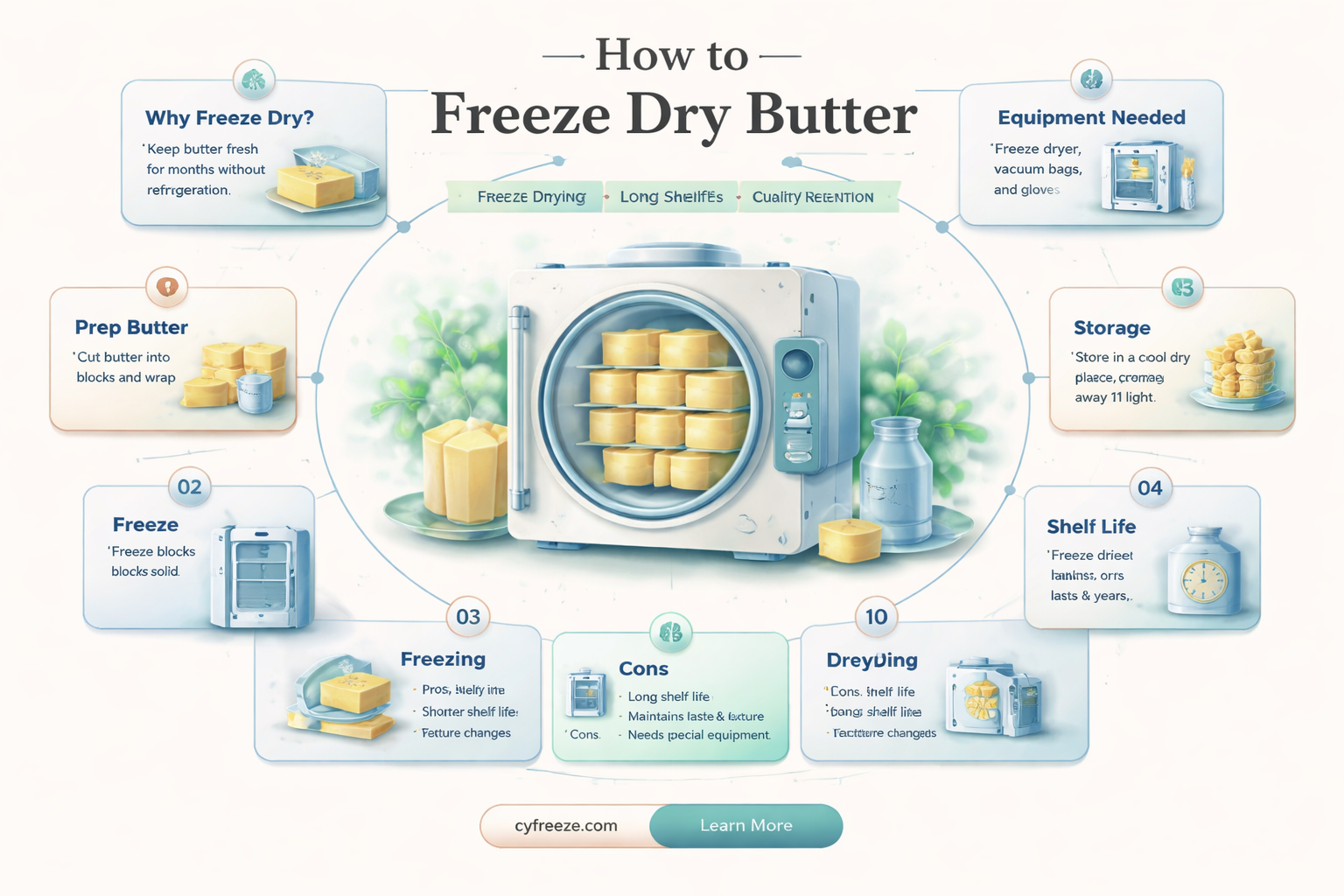 can you freeze dry butter
