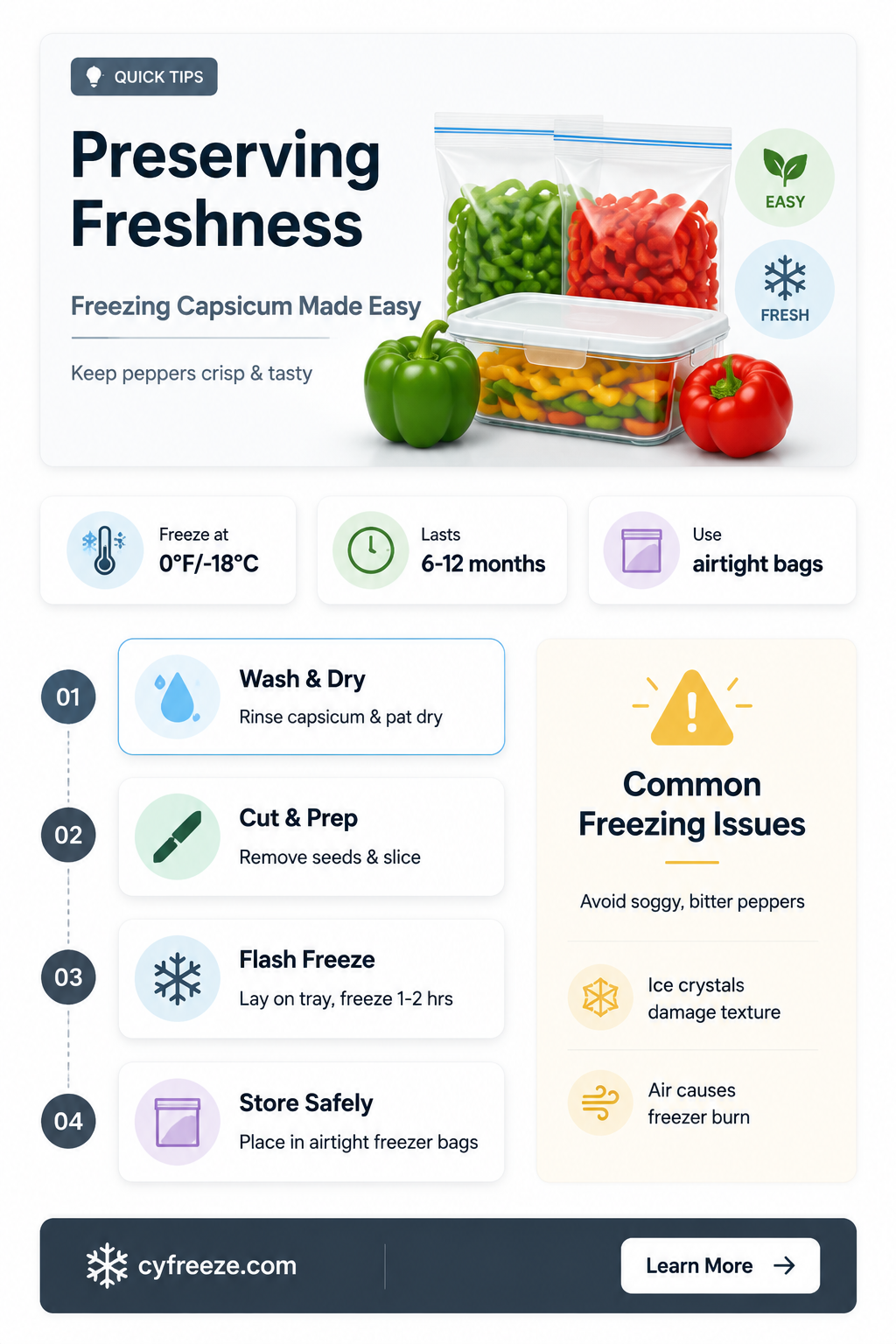 can you freeze fresh capsicum