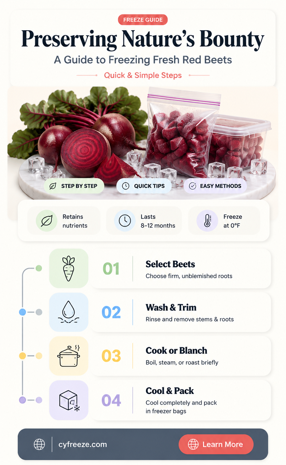 can you freeze fresh red beets