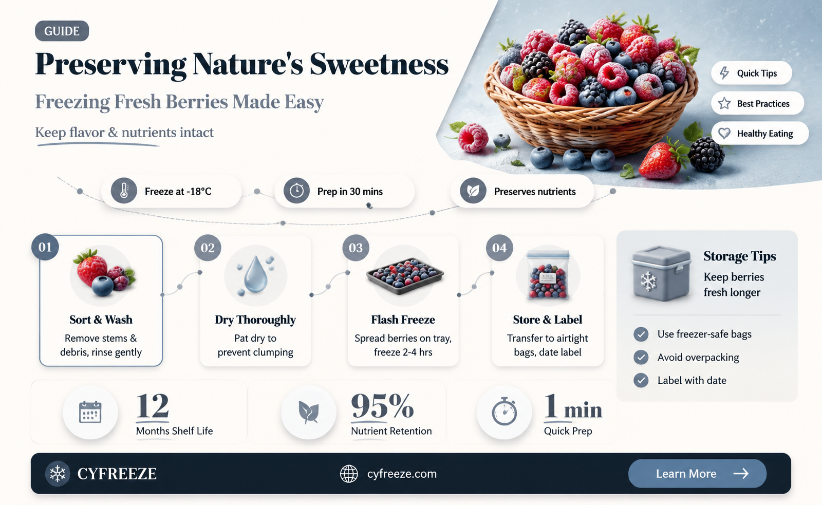 can you freeze fresh berries