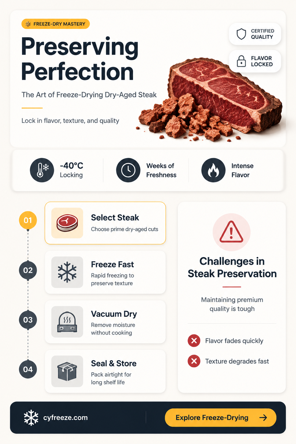 can you freeze dry aged steak