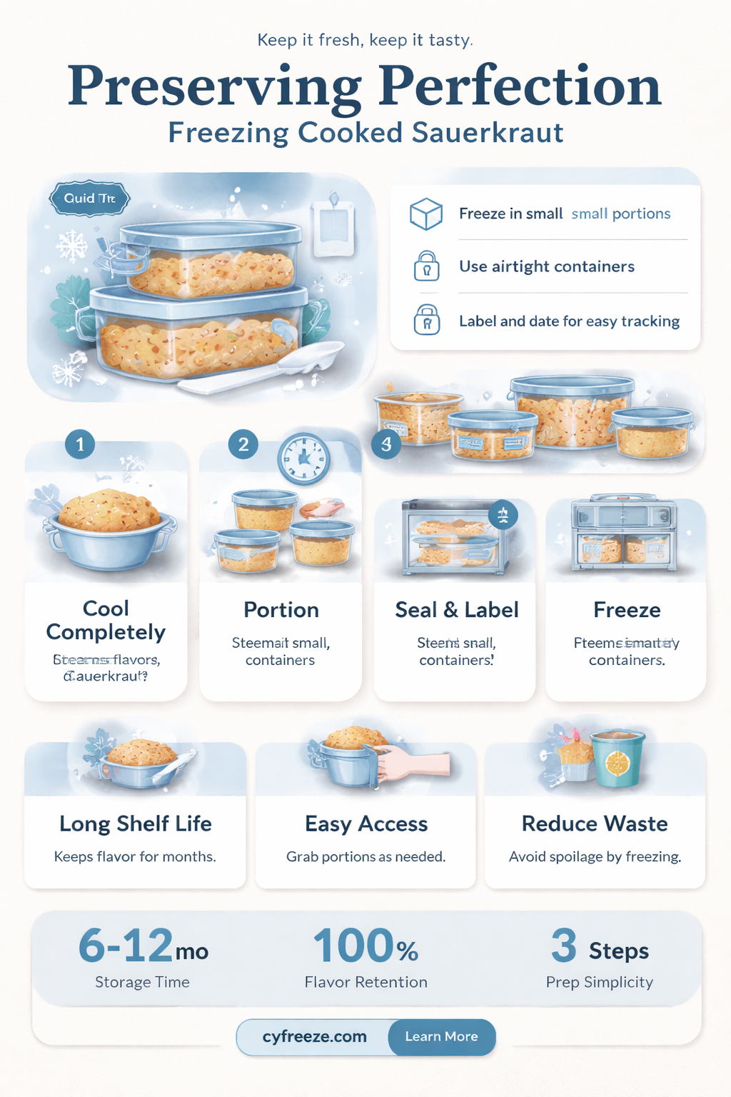 can you freeze cooked sauerkraut