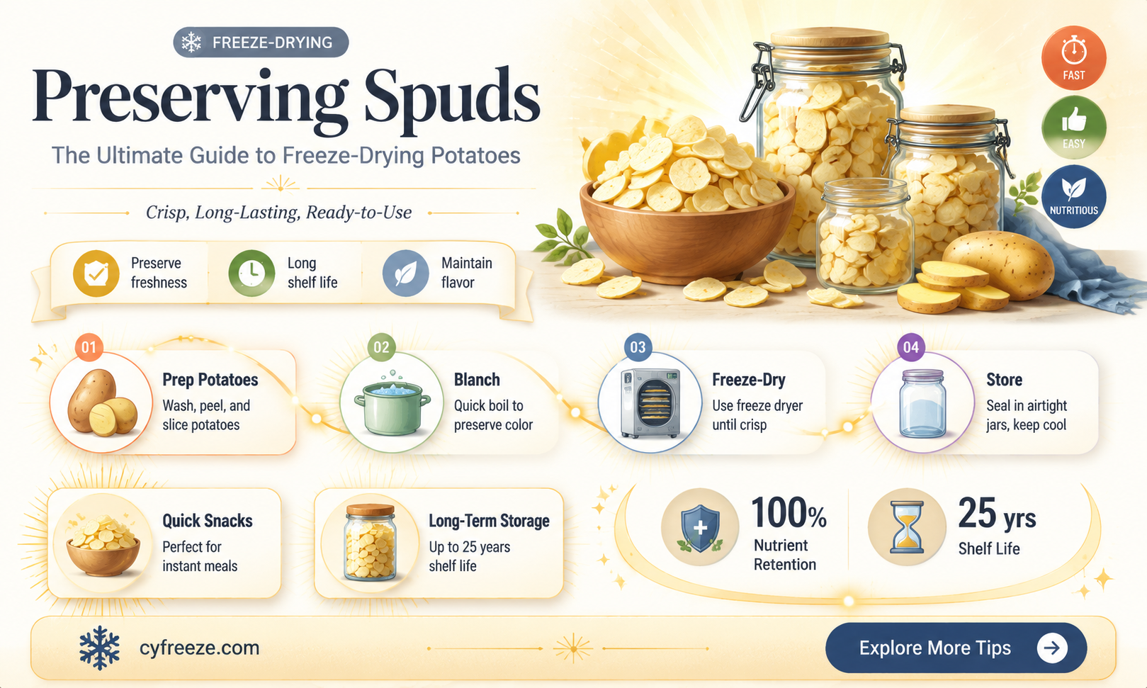 can you freeze dry potatoes