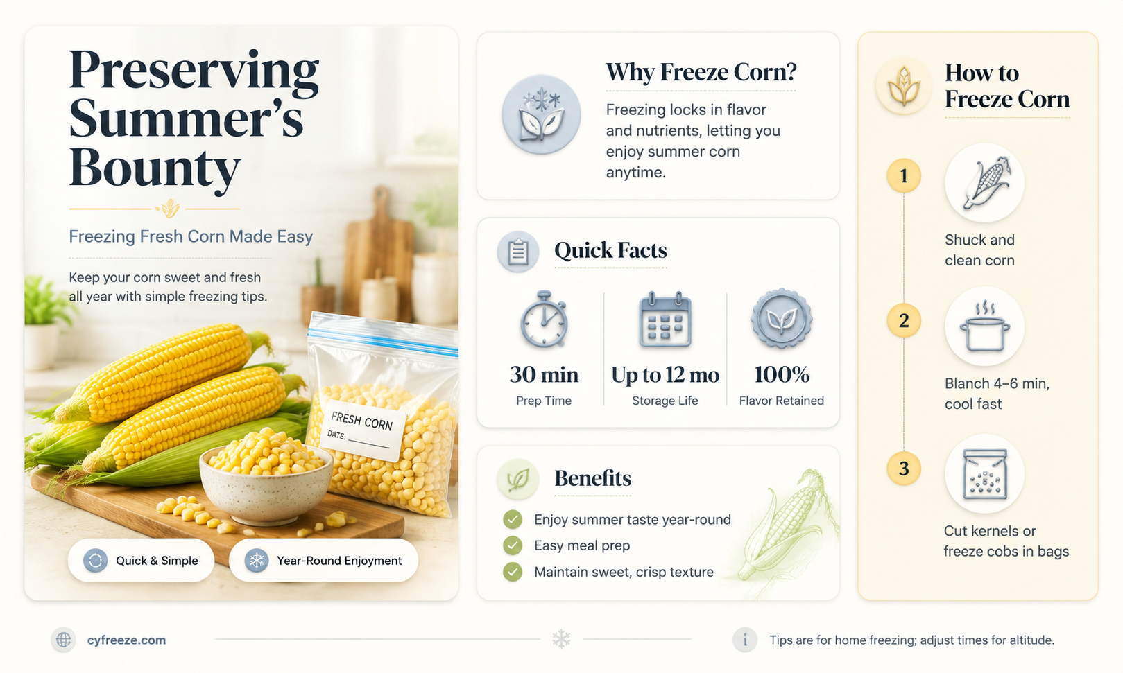 can you freeze fresh corn