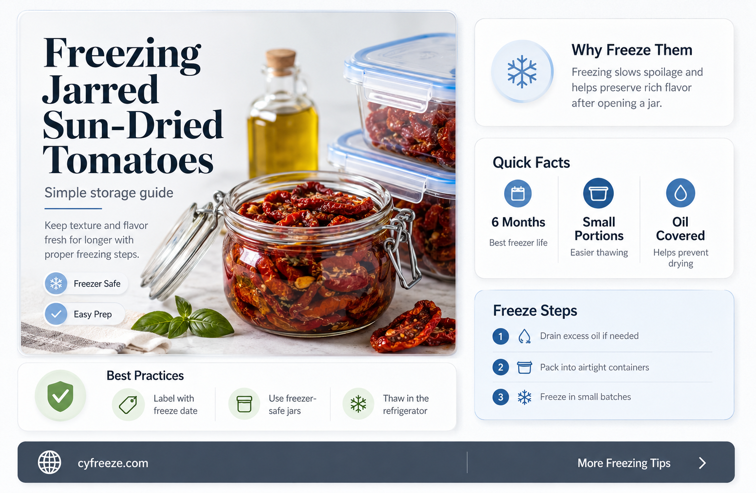can you freeze sun dried tomatoes from a jar