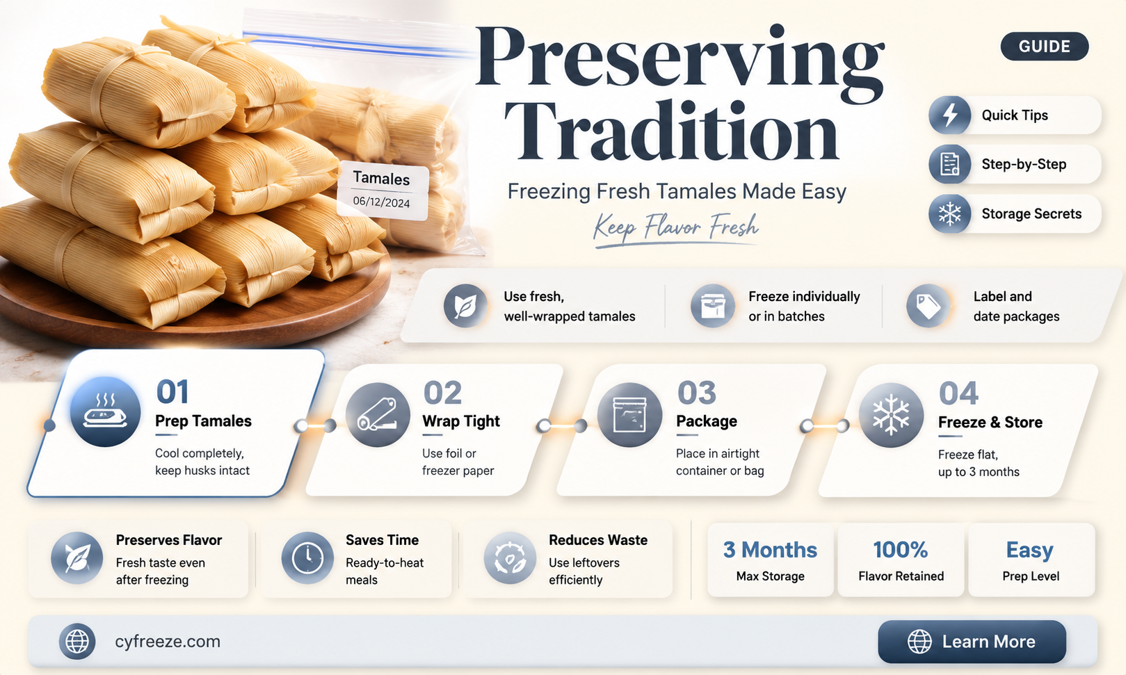 can you freeze fresh tamales