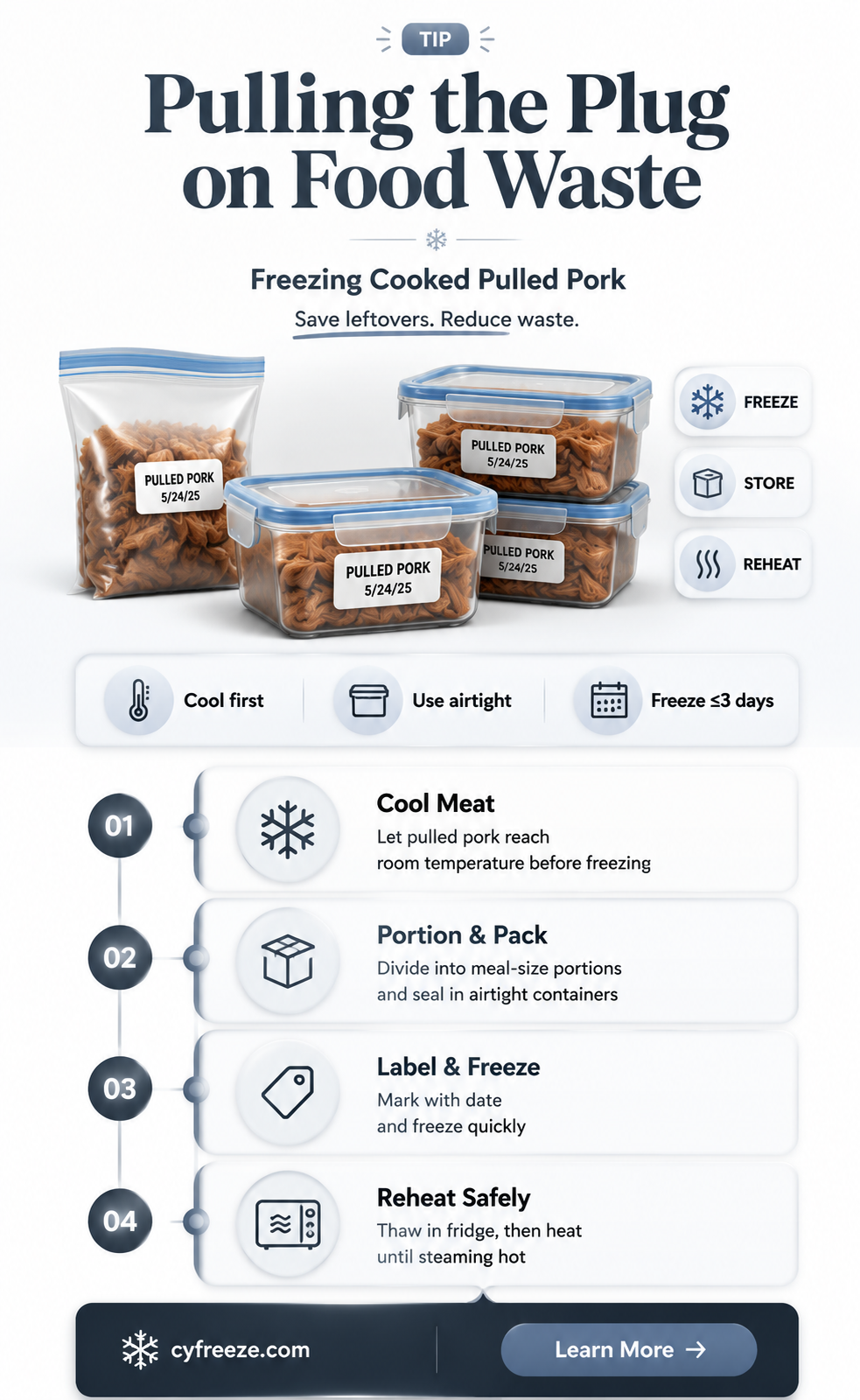 can you freeze cooked pulled pork