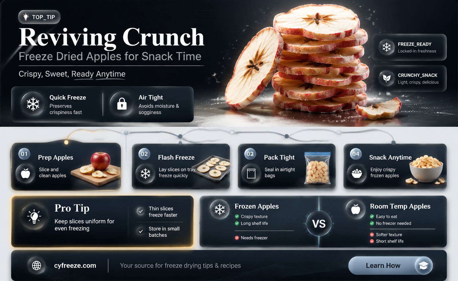 can you freeze dried apples