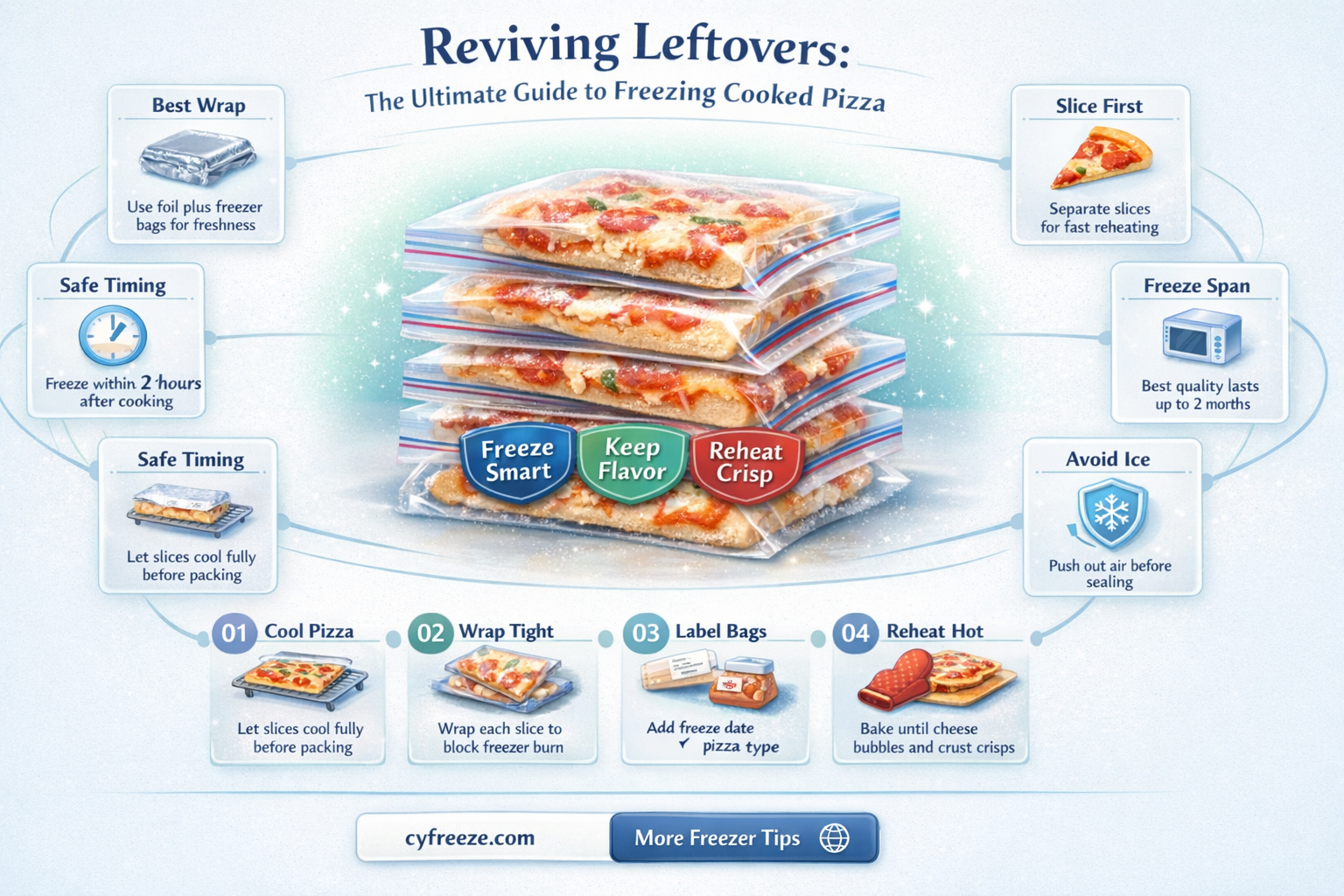 can you freeze pizza after its cooked