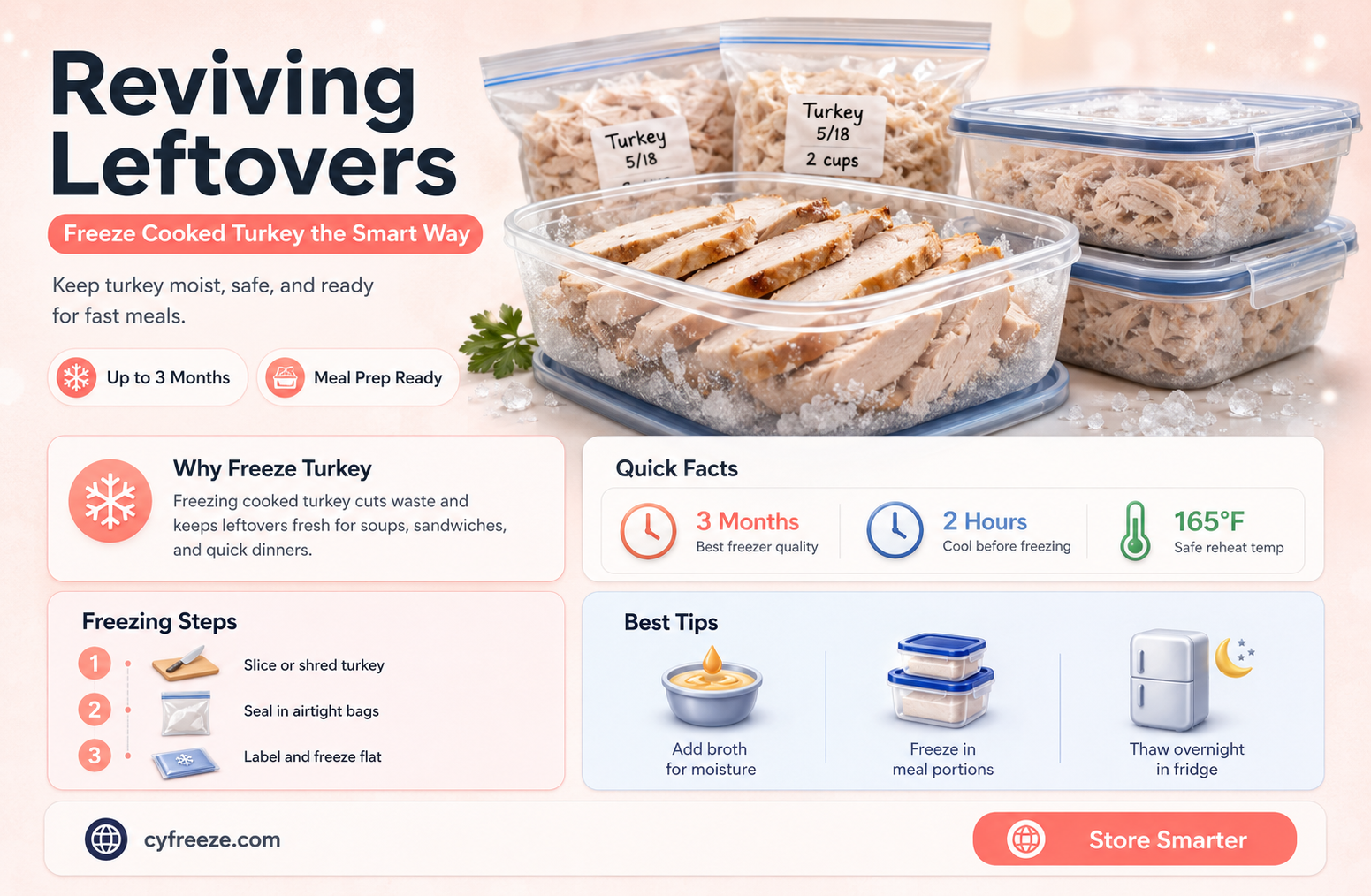 can you freeze turkey after it