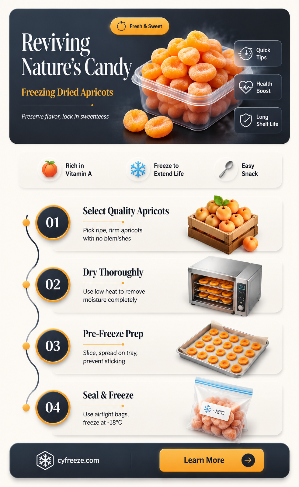 can you freeze dried apricots