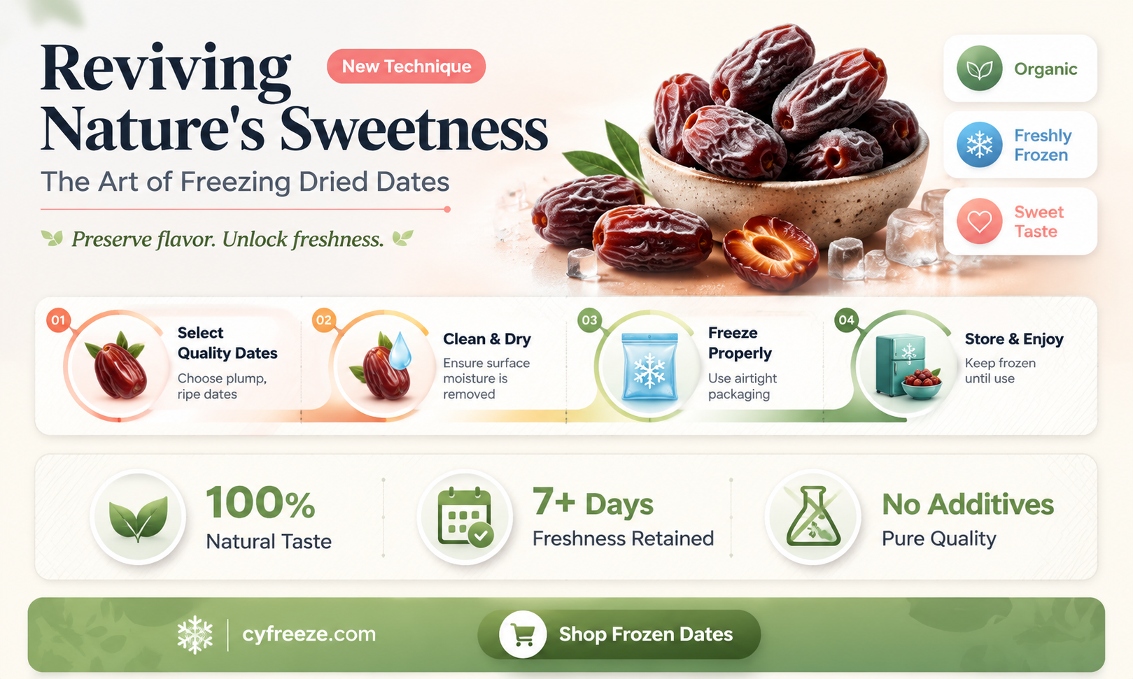 can you freeze dried dates