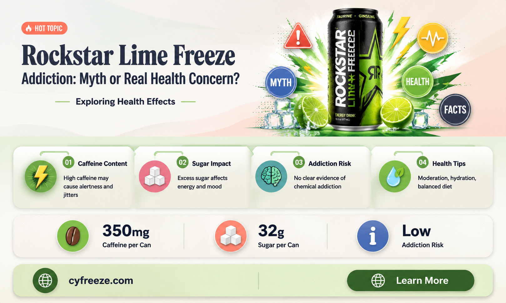 can you get addicted to rockstar lime freeze